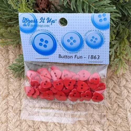 8mm Red Heart Crafting Buttons - The Homespun Loft