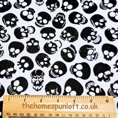 FQ YARD Spooky Halloween Skull Fabric - The Homespun Loft