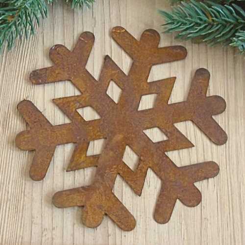 Rusty Tin Primitive Snowflake - The Homespun Loft