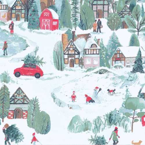 FQ Christmas Wintertale Border Fabric by AGF - The Homespun Loft