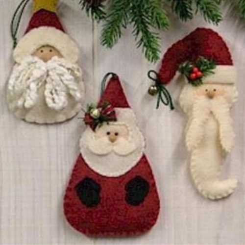 Santa Ornaments Pattern Countryside Crafts - The Homespun Loft