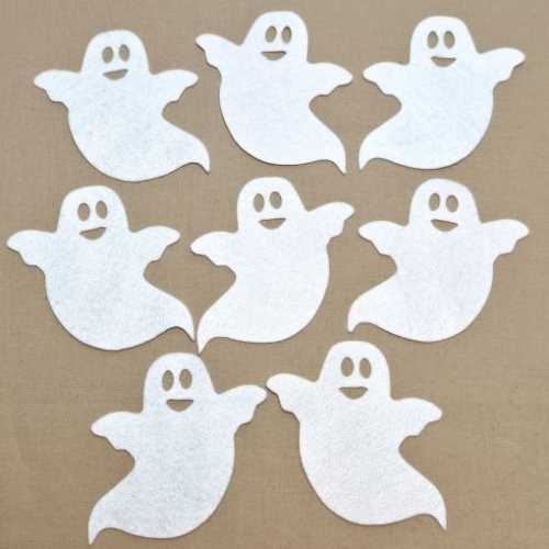 8 FELT Halloween Ghost Autumn Die Cuts - The Homespun Loft