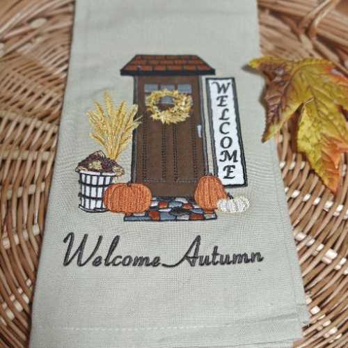 Welcome Autumn Tea Towel - The Homespun Loft