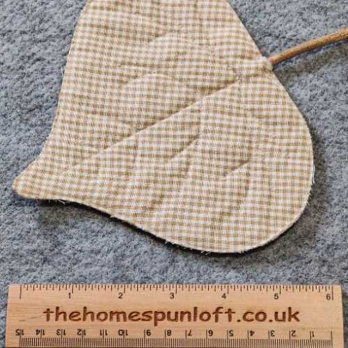 Handmade Quilted Fabric Cream Homespun Autumn Leaf - The Homespun Loft