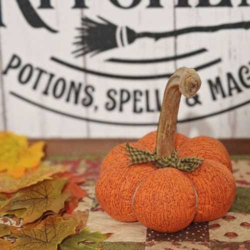5" Handmade Fabric Pumpkin Rustic Decor - The Homespun Loft