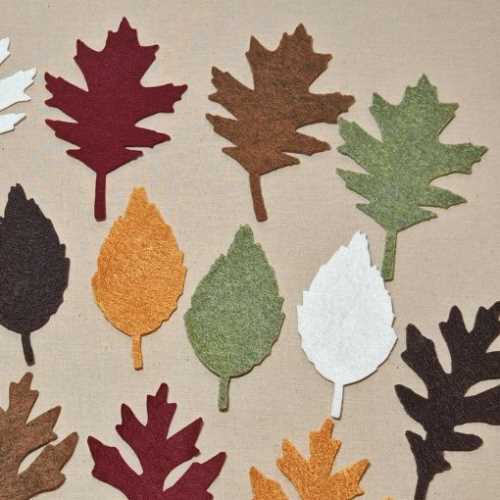 18 FELT Autumn leaf Die Cuts Crafts Halloween - The Homespun Loft