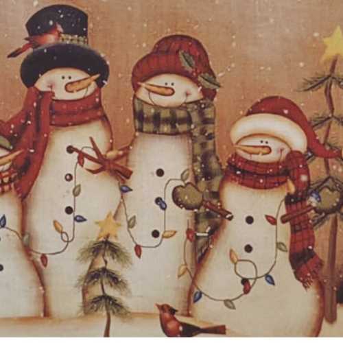 6" Primitive Christmas Snowman Hanger - The Homespun Loft