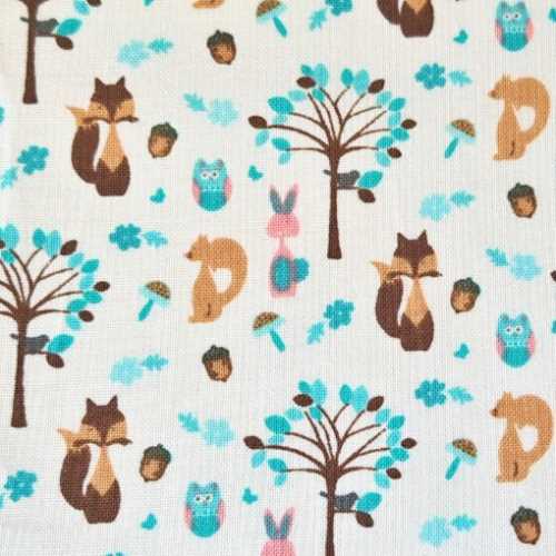 FQ Woodland Animals Cotton Fabric - The Homespun Loft