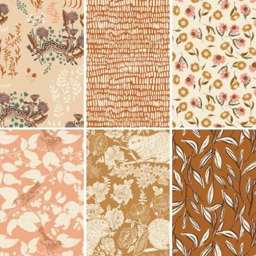 6 x FQ Bundle AGF fabric WILD Collection - The Homespun Loft