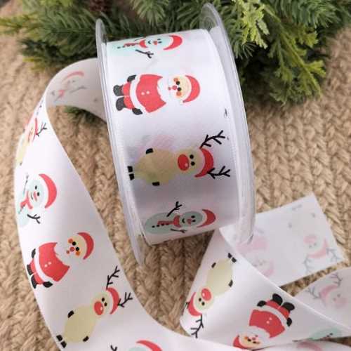 Cute Christmas Ribbon Santa Snowmen and Reindeer - The Homespun Loft