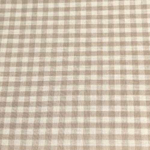 Primitive Antique Cream Checked Homespun Fabric - The Homespun Loft