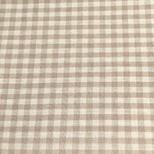 Primitive Antique Cream Checked Homespun Fabric - The Homespun Loft