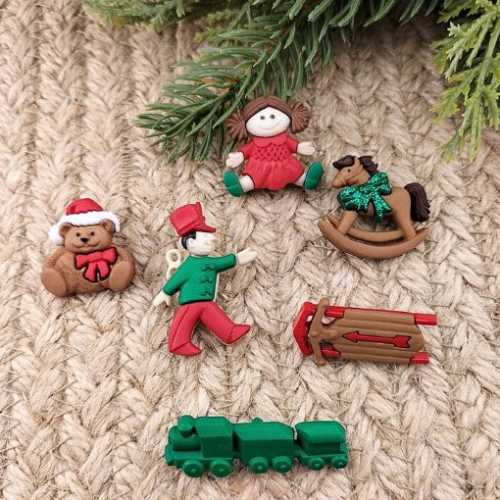 Holiday Collection Christmas Toys Button Pack - The Homespun Loft