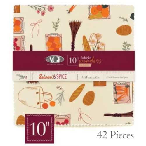 10" LAYER CAKE PACK Season and Spice Autumn Fall - The Homespun Loft
