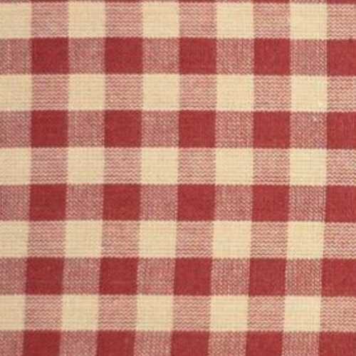 Primitive Red Tan Homespun Checked Fabric - The Homespun Loft