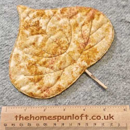 Handmade Quilted Fabric Autumn Batik Leaf - The Homespun Loft