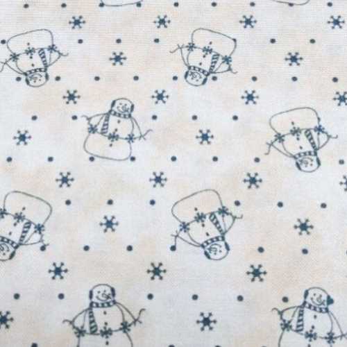FQ Prim Snowman Gathering Christmas Fabric Moda - The Homespun Loft