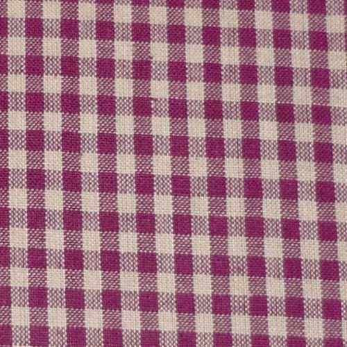 Primitive Burgundy Tan Homespun Check Fabric - The Homespun Loft