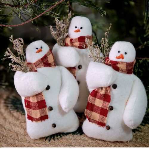 5" Handmade Snowman Christmas Tree Decoration - The Homespun Loft