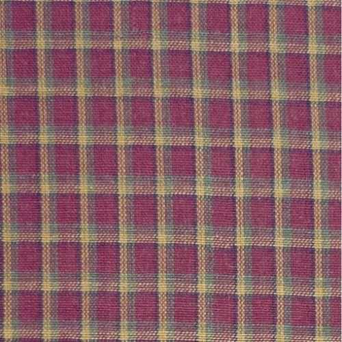 Primitive Burgundy Checked Homespun Fabric - The Homespun Loft