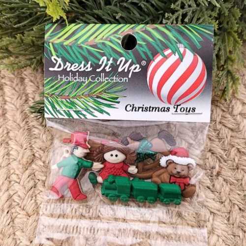 Holiday Collection Christmas Toys Button Pack - The Homespun Loft