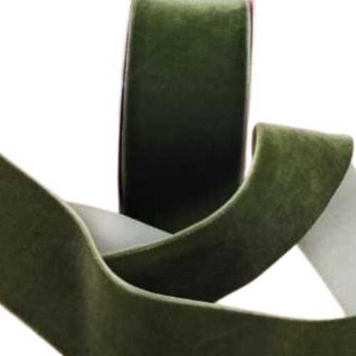 38mm Beautiful Soft Green Velvet Ribbon - The Homespun Loft