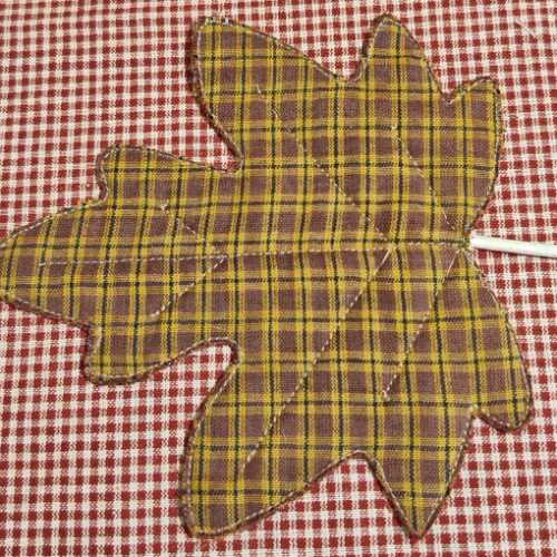 Handmade Quilted Fabric Maple Leaf Autumn Check - The Homespun Loft