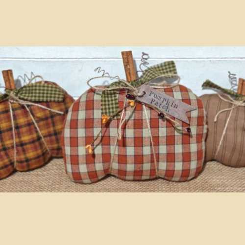 Handmade Primitive Autumn Pumpkin Patch Set of 3 - The Homespun Loft