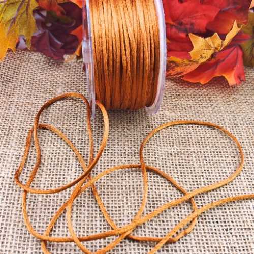 Autumn Fall Burnt Orange Satin Cord - The Homespun Loft