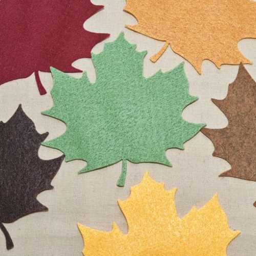 6 Large FELT Autumn Maple Leaf Die Cuts - The Homespun Loft