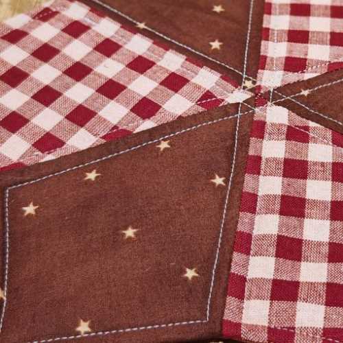 Homespun Star Quilted Candle Mug Table Mat - The Homespun Loft