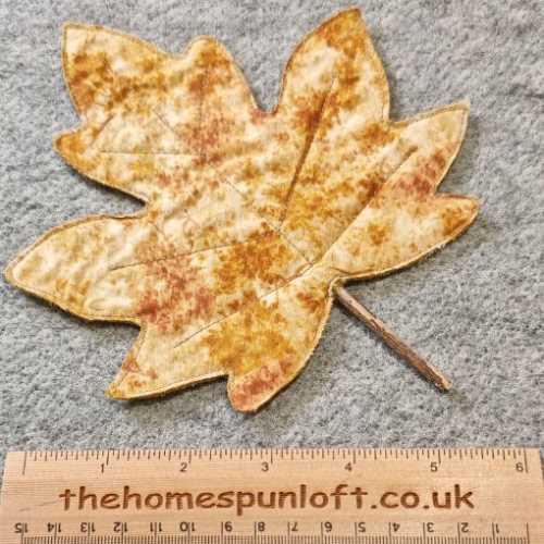 Handmade Quilted Fabric Maple Leaf Autumn Tones - The Homespun Loft