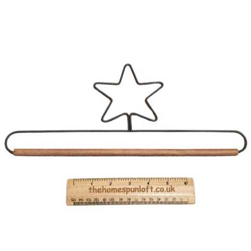 12" Star Wire Quilt Hanger With Wooden Dowel - The Homespun Loft