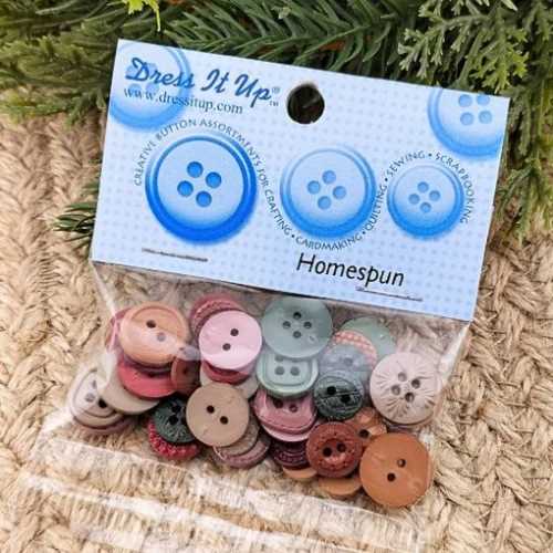 Homespun Muted Primitive Round Decorative Buttons - The Homespun Loft