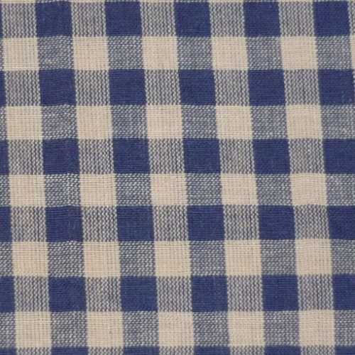 Primitive Navy and Tan Homespun Checked Fabric - The Homespun Loft