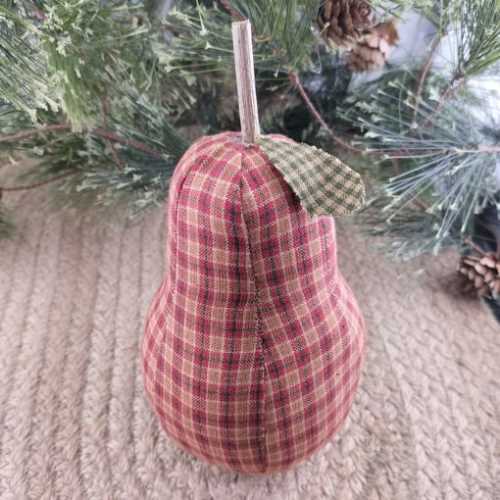 Primitive Homespun Fabric Pear - The Homespun Loft