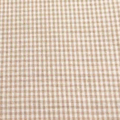 Antique Cream Mini Checked Homespun Fabric - The Homespun Loft