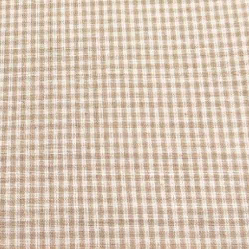 Antique Cream Mini Checked Homespun Fabric - The Homespun Loft