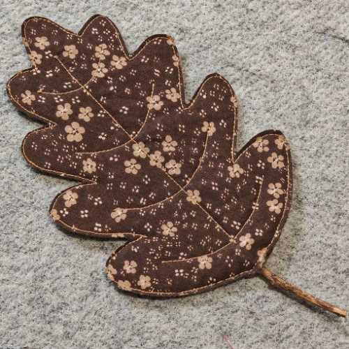 Handmade Quilted Fabric Oak Leaf Autumn - The Homespun Loft