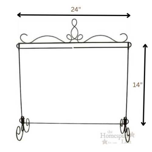 Heirloom Large Wire Quilt Stand and Top 24" x 14" - The Homespun Loft