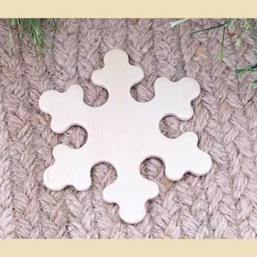 3" Wooden Snowflake Cut Out for Crafting - The Homespun Loft