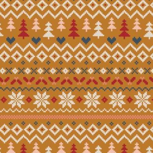 FQ Cozy and Magical Warm and Cozy Caramel Fabric - The Homespun Loft