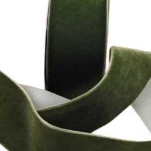 38mm Beautiful Soft Green Velvet Ribbon - The Homespun Loft