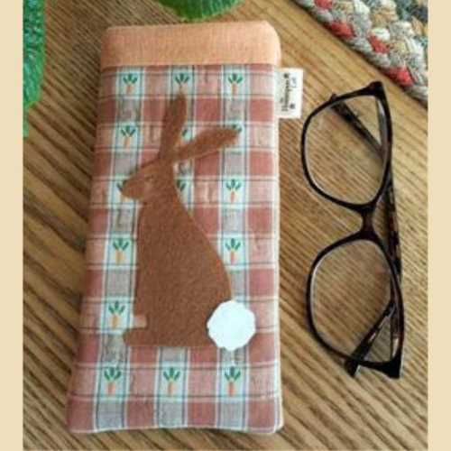 Homespun Bunny Quilted Glasses Case - The Homespun Loft