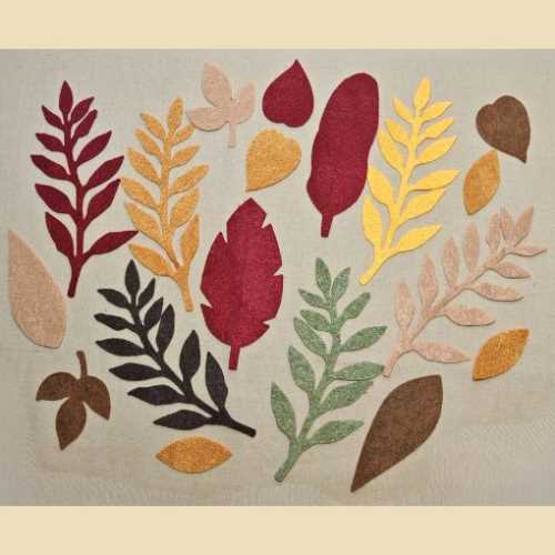 18 FELT Autumn leaf Die Cut Crafts Halloween - The Homespun Loft