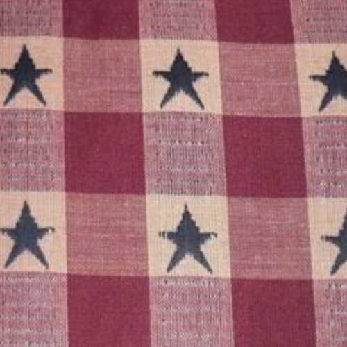 American Barn Red Navy Star Homespun Fabric - The Homespun Loft