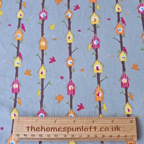 FQ Cotton Birdhouse Fabric - The Homespun Loft
