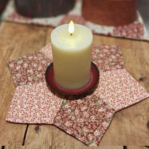 Floral Quilted Candle Mug Table Mat - The Homespun Loft