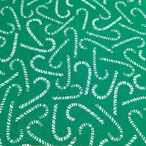 Elf Green Candy Cane Christmas Fabric - The Homespun Loft