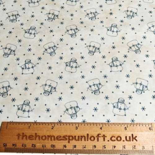 FQ Prim Snowman Gathering Christmas Fabric Moda - The Homespun Loft